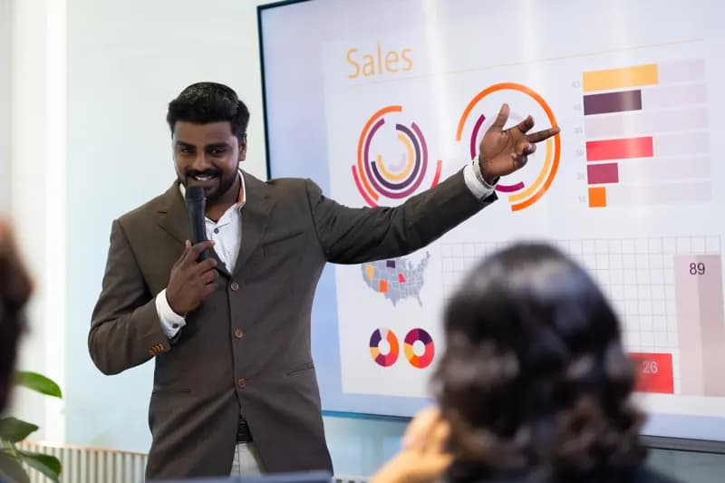 A leader presenting a strategy to colleagues