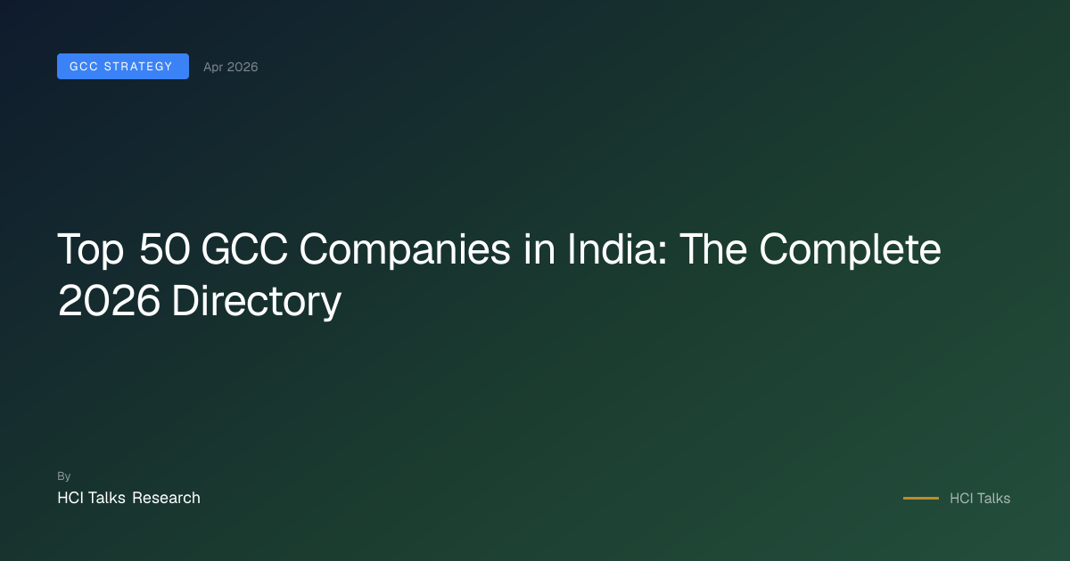 Top 50 GCC Companies in India 2026: Complete List & Directory | HCI ...